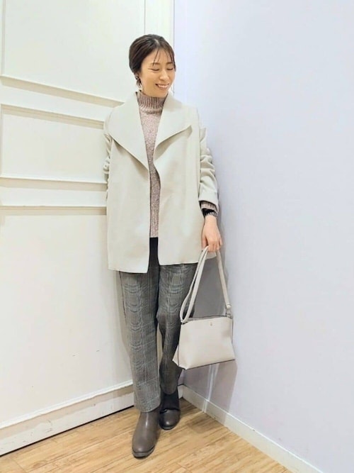 セール】大人のこなれ感漂う オープンカラー ショートコート