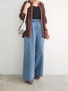 「アイテム（その他シューズ）」を使った、miomioさん（レディース・157cm）の秋コーディネート
