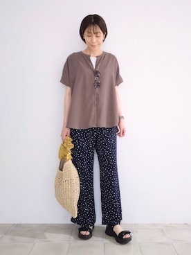 「アイテム（サングラス）」を使った、miomioさん（レディース・157cm）の夏コーディネート