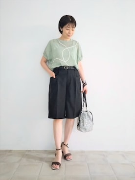 「刺繍」｜miomioさん（レディース・157cm）の夏コーディネート