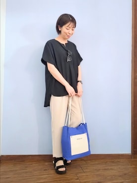 「スポサン」｜miomioさん（レディース・157cm）の夏コーディネート
