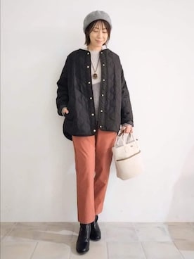 「Lee（リー）のアイテム（バッグ）」を使った、miomioさん（レディース・157cm）の秋コーディネート