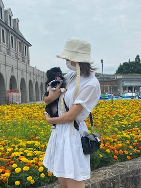 「Rodeo Crowns（ロデオクラウンズ）のアイテム（帽子）」を使った、23cnrさん（レディース・165cm）の夏コーディネート