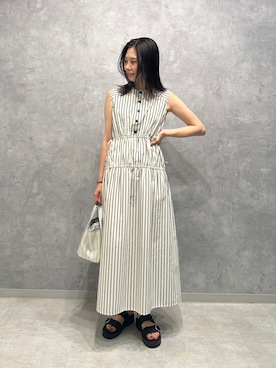 「EMMEL REFINES（エメルリファインズ）のアイテム」を使った、taniai_hさん（レディース・162cm）の夏コーディネート