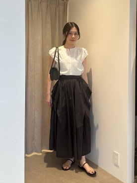 「EMMEL REFINES（エメルリファインズ）のアイテム」を使った、taniai_hさん（レディース・161cm）の夏コーディネート