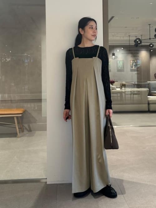 セール】＜EMMEL REFINES＞EM ボックスタック キャミサロペット