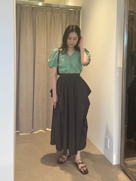 「EMMEL REFINES（エメルリファインズ）のアイテム」を使った、taniai_hさん（レディース・161cm）の夏コーディネート