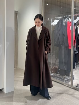 「アイテム（スラックス）」を使った、taniai_hさん（レディース・162cm）の冬コーディネート