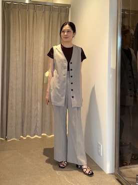 「アイテム（ベスト）」を使った、taniai_hさん（骨格ナチュラル・レディース・162cm）の夏コーディネート