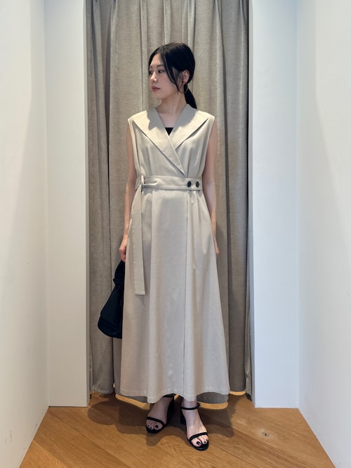 【EMMEL REFINES】ベルテッド フィット&フレアワンピース UNITED ARROWS green label relaxing｜<EMMEL REFINES>EM