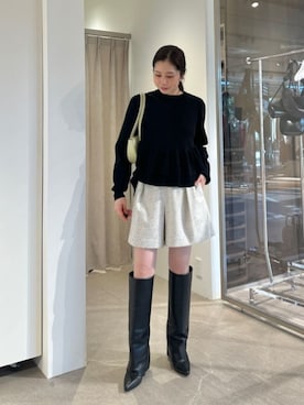 「アイテム（バッグ、グリーン系）」を使った、taniai_hさん（レディース・162cm）の冬コーディネート