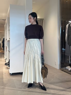「EMMEL REFINES（エメルリファインズ）のアイテム」を使った、taniai_hさん（レディース・162cm）の夏コーディネート