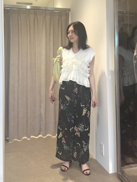 「EMMEL REFINES（エメルリファインズ）のアイテム」を使った、taniai_hさん（レディース・161cm）の夏コーディネート