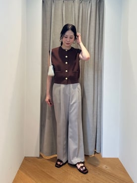 「EMMEL REFINES（エメルリファインズ）のアイテム」を使った、taniai_hさん（レディース・161cm）の夏コーディネート