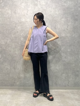 「EMMEL REFINES（エメルリファインズ）のアイテム」を使った、taniai_hさん（レディース・162cm）の夏コーディネート