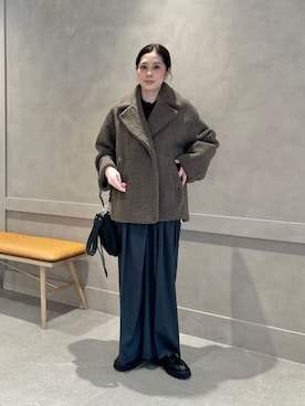 「アイテム（チェスターコート）」を使った、taniai_hさん（レディース・162cm）の秋コーディネート