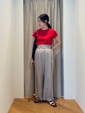 「EMMEL REFINES（エメルリファインズ）のアイテム」を使った、taniai_hさん（レディース・161cm）の夏コーディネート