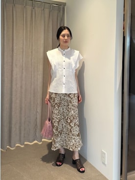 「EMMEL REFINES（エメルリファインズ）のアイテム」を使った、taniai_hさん（レディース・161cm）の夏コーディネート