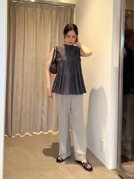 「EMMEL REFINES（エメルリファインズ）のアイテム」を使った、taniai_hさん（レディース・161cm）の夏コーディネート