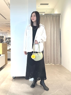 「アイテム（ステンカラーコート）」を使った、taniai_hさん（レディース・162cm）の秋コーディネート