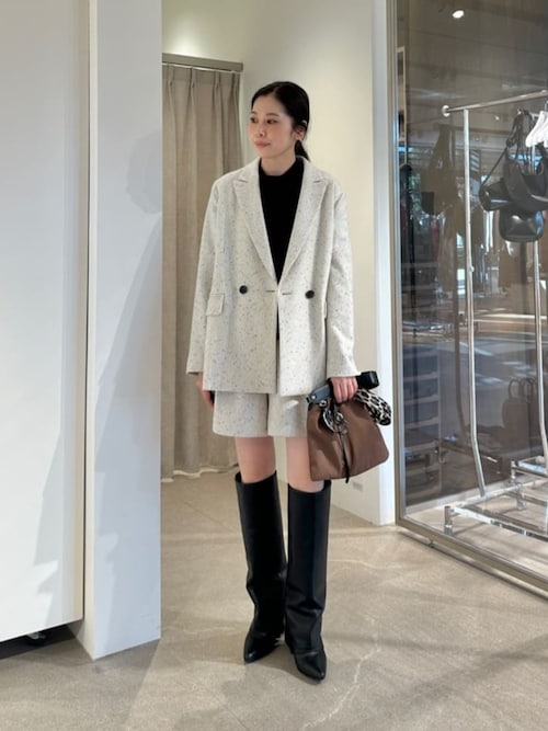 EMMEL REFINES＞EM ノットツイードライク ショートパンツ（スラックス