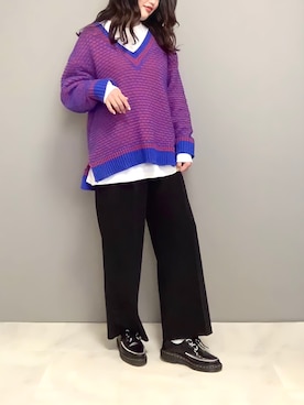 「OUTLET（アウトレット）のアイテム」を使った、𝐲𝐮_𝐦𝐢𝐧さん（レディース・162cm）の秋コーディネート