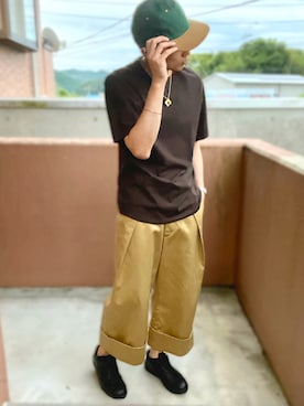 「MONKEY TIME（モンキータイム）のアイテム（キャップ）」を使った、ヨウさん（メンズ・173cm）の秋コーディネート