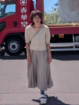 「Avail（アベイル）のアイテム」を使った、堀井可奈さん（レディース・164cm）の夏コーディネート