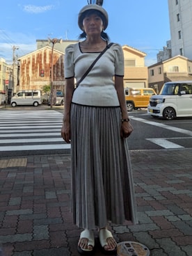 「WEGO（ウィゴー）のアイテム（アクセサリー）」を使った、堀井可奈さん（レディース・164cm）の夏コーディネート