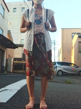 「FOREVER 21（フォーエバー トゥエンティーワン）のアイテム（バックパック/リュック）」を使った、🤕さん（レディース・164cm）の夏コーディネート