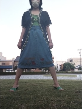 「Jocomomola（ホコモモラ）のアイテム（トップス）」を使った、🤕さん（レディース・164cm）の夏コーディネート