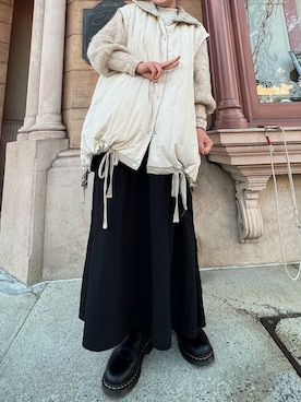 「Dr. Martens（ドクターマーチン）のDr.Martens  CHELSEA BOOT（ブーツ）」を使った、mioさん（レディース・167cm）の冬コーディネート