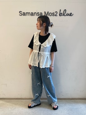 「ehka sopo（エヘカソポ）のくしゅくしゅギンガム厚底サンダル（サンダル）」を使った、オオツカさん（レディース・149cm）の夏コーディネート