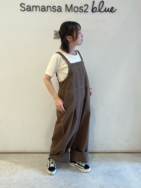 「ehka sopo（エヘカソポ）のアイテム（サロペット/オーバーオール）」を使った、オオツカさん（レディース・149cm）の夏コーディネート