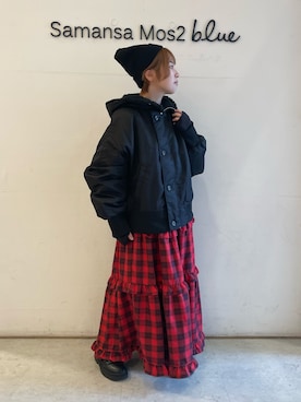 「ehka sopo（エヘカソポ）のアイテム（ブルゾン）」を使った、オオツカさん（レディース・149cm）の秋コーディネート