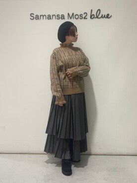 「ehka sopo（エヘカソポ）のアイテム（ハンチング/ベレー帽）」を使った、オオツカさん（レディース・149cm）の秋コーディネート