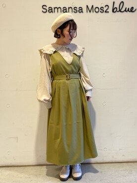 「ehka sopo（エヘカソポ）のアイテム（ジャンパースカート）」を使った、オオツカさん（レディース・149cm）の冬コーディネート