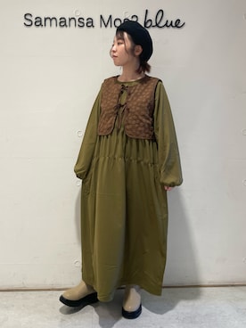 「ベスト×ワンピース」｜オオツカさん（レディース・149cm）の秋コーディネート