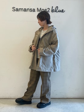 「Samansa Mos2 blue」｜「アイテム（ブルゾン）」を使った、オオツカさん（レディース・149cm）の秋コーディネート