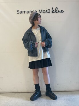 「ehka sopo（エヘカソポ）のアイテム（ブルゾン）」を使った、オオツカさん（レディース・149cm）の秋コーディネート