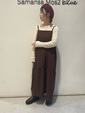 「ehka sopo（エヘカソポ）のアイテム（ハンチング/ベレー帽）」を使った、オオツカさん（レディース・149cm）の秋コーディネート