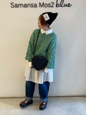 「ehka sopo（エヘカソポ）のアイテム（ニットキャップ/ビーニー）」を使った、オオツカさん（レディース・149cm）の秋コーディネート