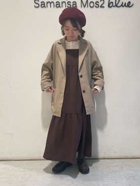 「ehka sopo（エヘカソポ）のアイテム（ハンチング/ベレー帽）」を使った、オオツカさん（レディース・149cm）の秋コーディネート