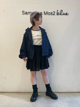 「ehka sopo（エヘカソポ）のアイテム（ブルゾン）」を使った、オオツカさん（レディース・149cm）の秋コーディネート