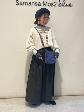 「ehka sopo（エヘカソポ）のアイテム（ハンチング/ベレー帽）」を使った、オオツカさん（レディース・149cm）の秋コーディネート