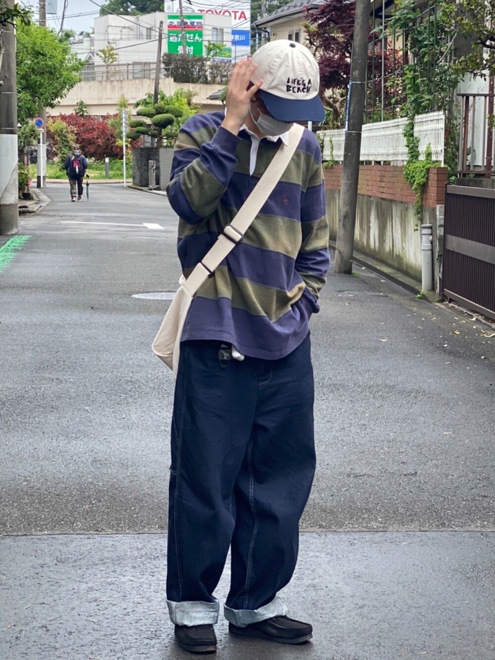 「大人カジュアル、カラーパンツ、古着好きな人と繋がりたい、古着MIX、カジュアル、カジュアルコーデ、シンプルコーデ、ラガーシャツ、春コーデ」｜「POLO RALPH LAURENのアイテム（シャツ/ブラウス、その他）」を使った、gurekanta0919さん（メンズ・173cm）の春コーディネートの1枚目の写真