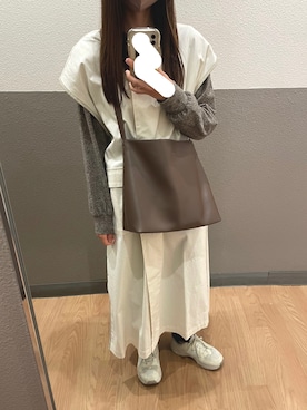 「select MOCA（セレクトモカ）のアイテム（その他アウター）」を使った、のさん（レディース・159cm）の秋コーディネート