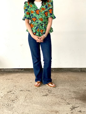 「ISLAND SLIPPER（アイランドスリッパ）のアイテム」を使った、wataruiさん（レディース・166cm）の夏コーディネート