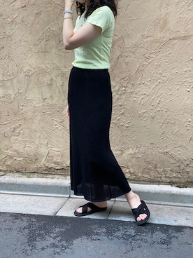 「ISLAND SLIPPER（アイランドスリッパ）のアイテム」を使った、wataruiさん（レディース・166cm）の夏コーディネート