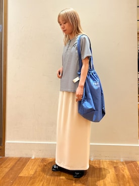 「fredy emue（フレディエミュ）のミニマルリラックスイージースカート（スカート）」を使った、KANOKOさん（レディース・147cm）の夏コーディネート